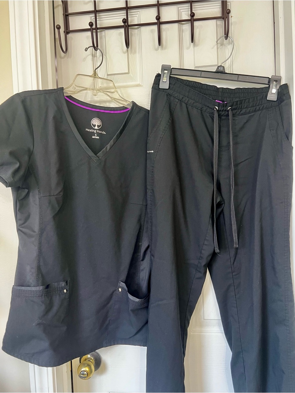 healing hands Black Women’s Drawstring Scrub Joggers